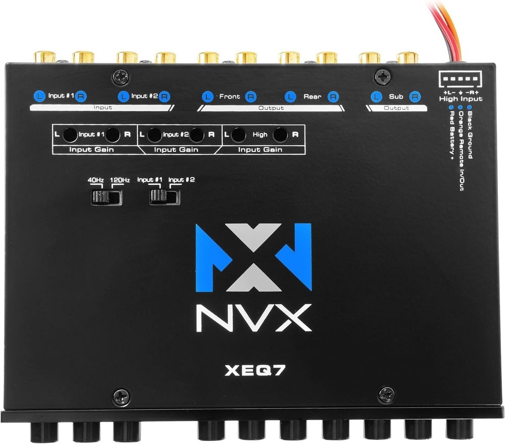 7-Band Graphic Equalizer with Front 3.5mm Aux Input, Dual RCA Inputs, Subwoof...