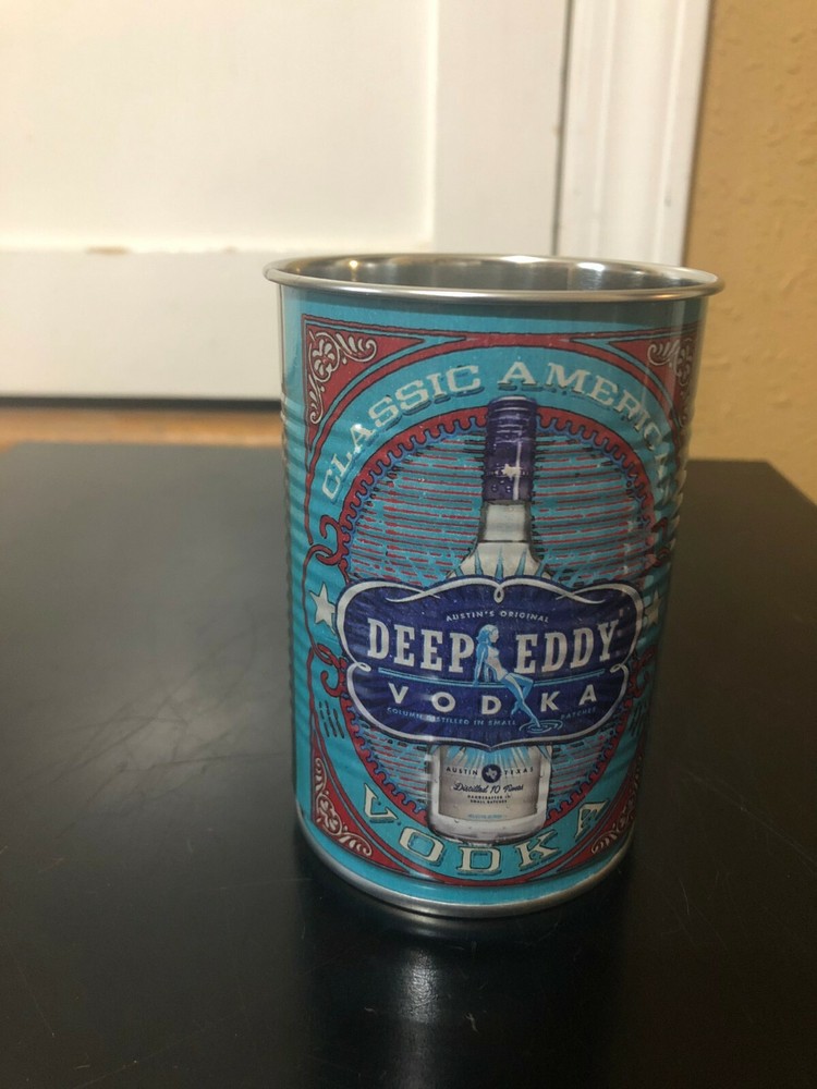 5 DEEP EDDY VODKA TIN CUP MAN CAVE DISPLAY LEMON 10 YEAR RUBY RED REGULAR
