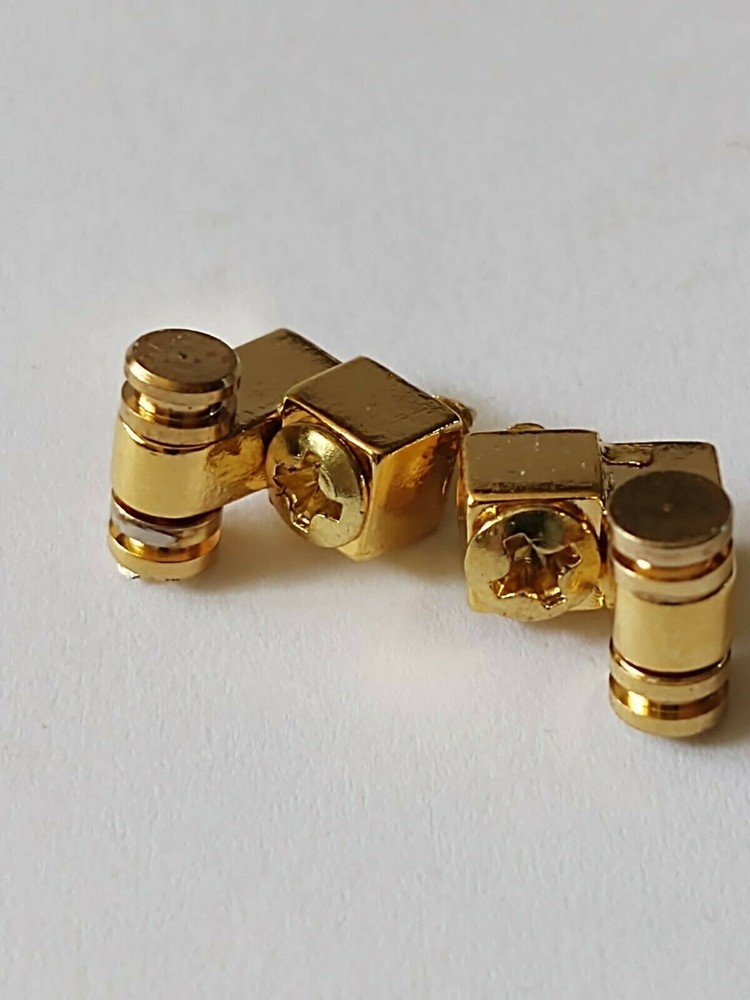 2 Pack Guitar Roller String Tree Retainers for Guitar Gold with Screws