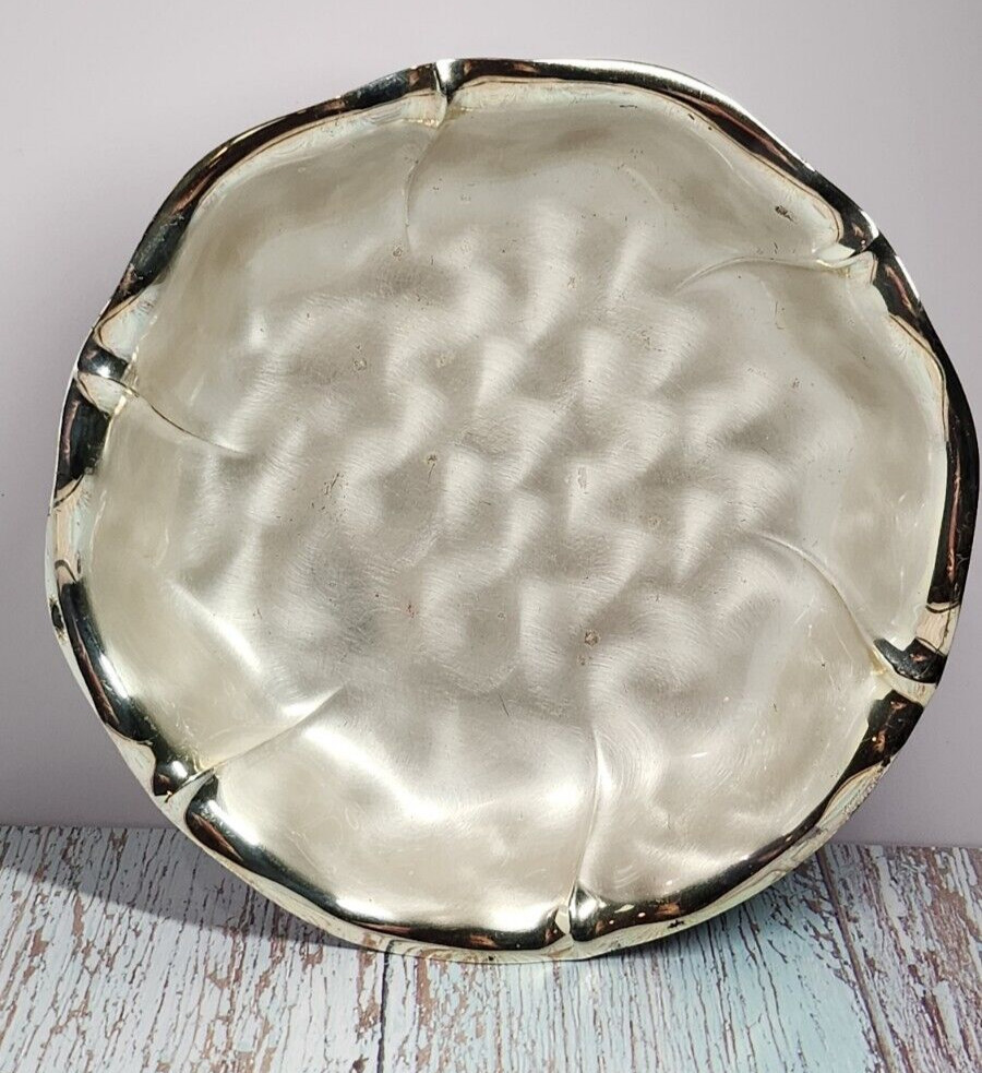 Vintage 1972 WMF IKORA Footed Bowl Candy Footed  Dish Germany EP Brass 7.5"