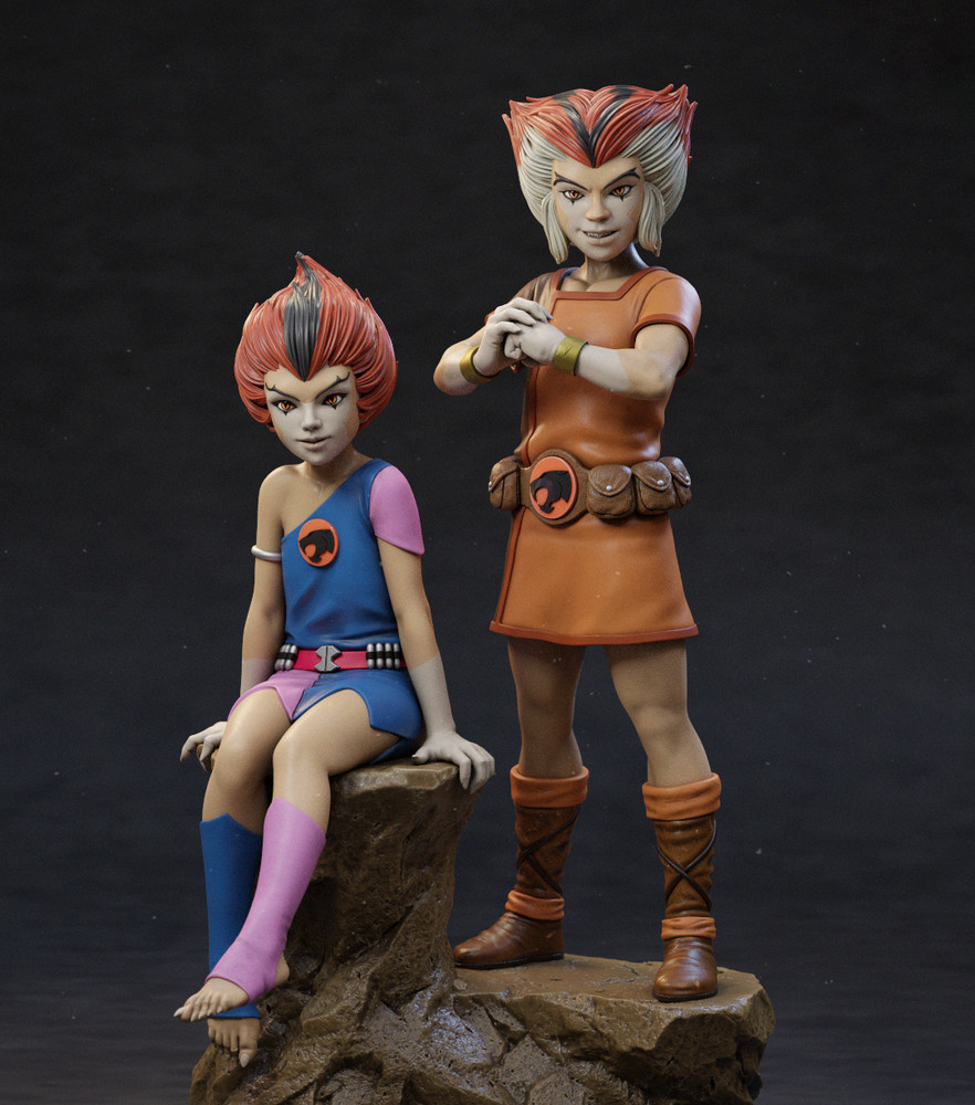 UNPAINTED Thundercats WilyKit & WilyKat 3d Printed Model Kit