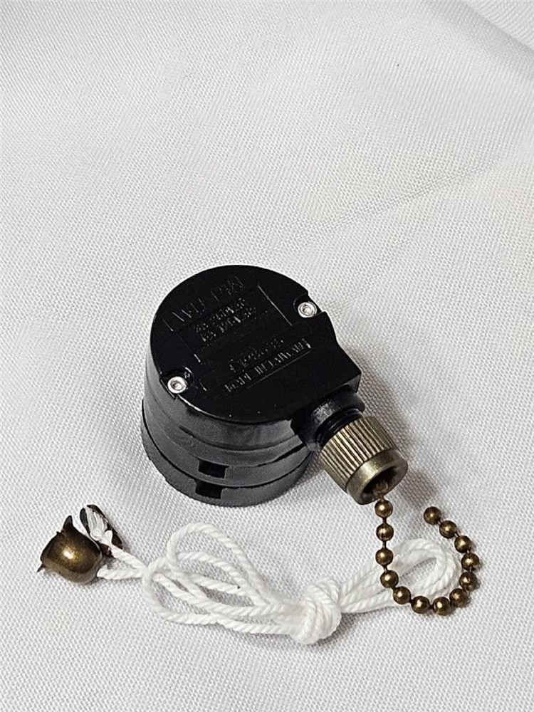 2 Pcs  Westinghouse 3 Speed Ceiling Fan Pull Chain Switch Antique Brass