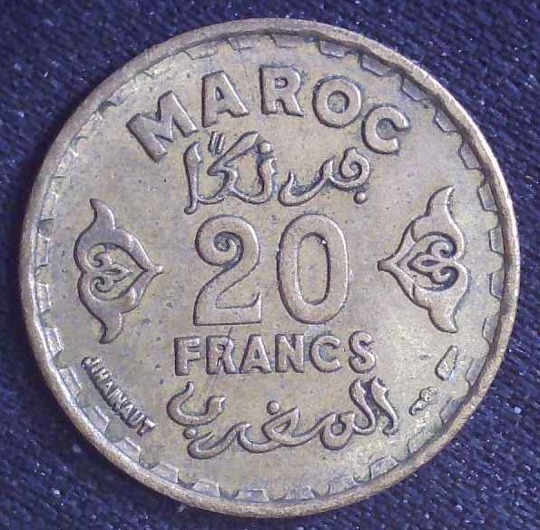 Morocco  - 1951 - 20 Francs