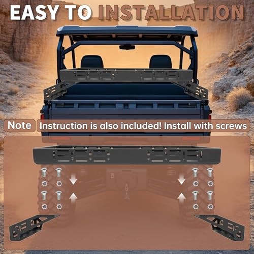 Overbed Cargo Rack UTV Compatible with Fully Adjustable Mounting Brackets