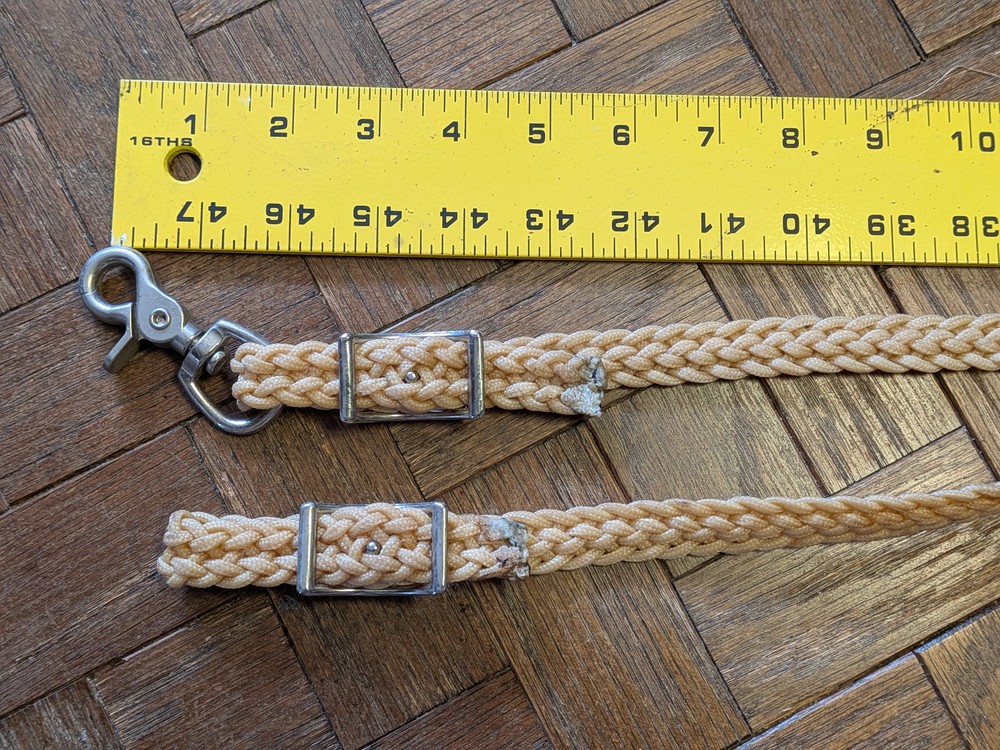 Flat Braided Waxed Roping Rein 8' from Teskey's