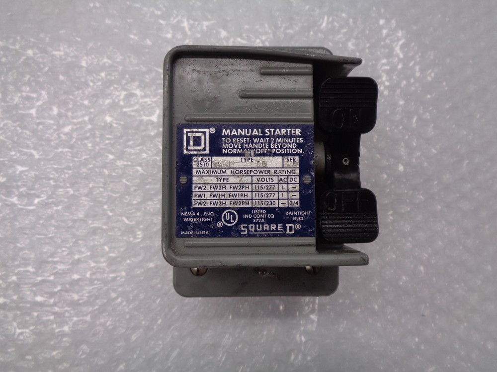 SQUARE D 2510PWIDB SER.A MANUAL STARTER UNMP