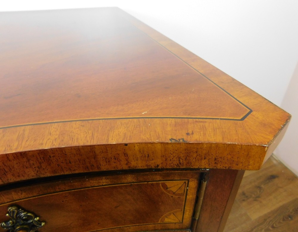 72" Lloyd Buxton Mahogany Serpentine Front Sideboard/Buffet Cabinet
