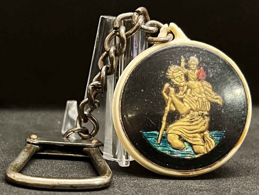 Ford vintage chain Saint Christopher protector drivers scarce piece