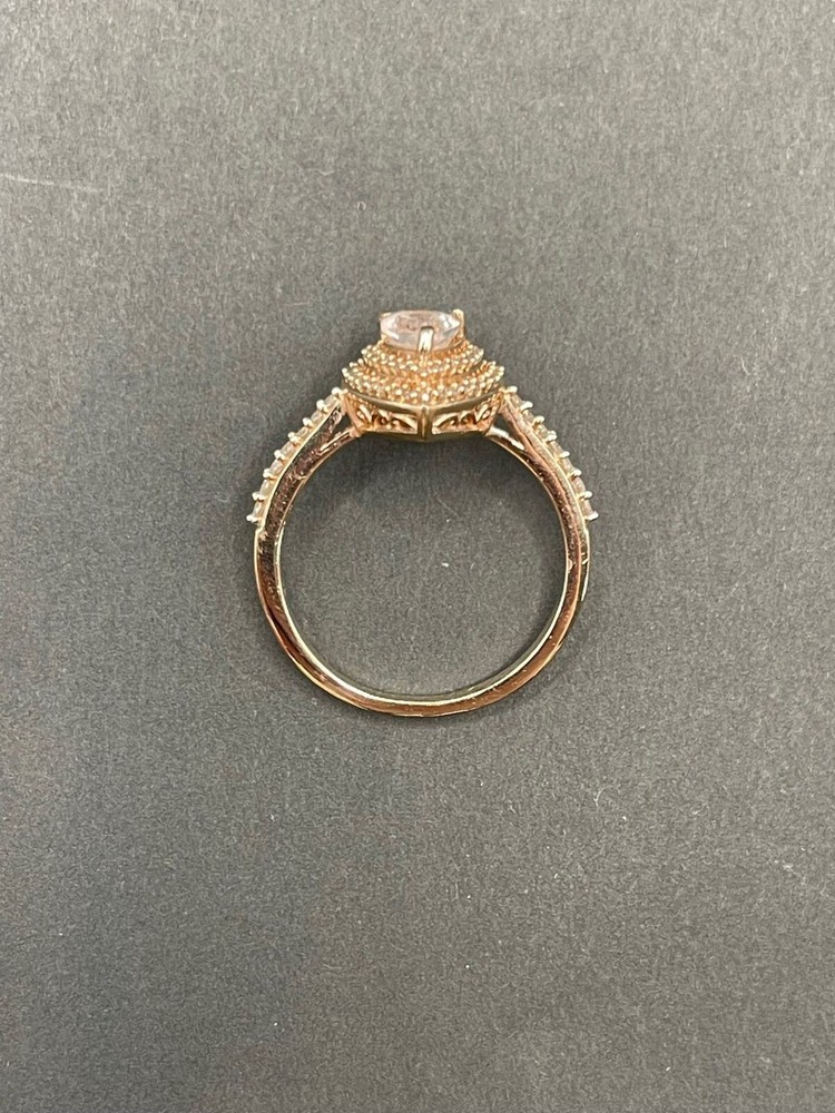 Ladies 9ct Rose Gold Pear Shape Ring