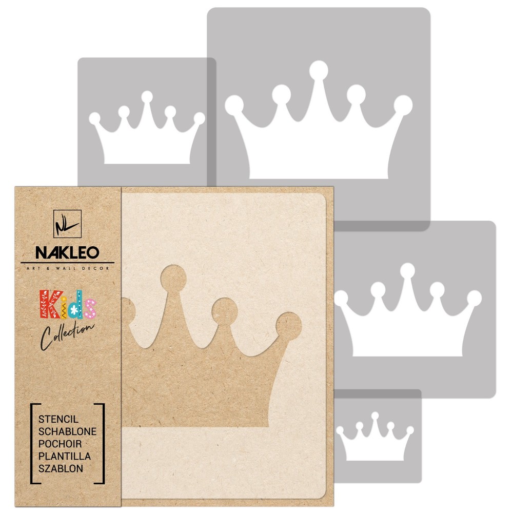 KIDS Reusable Plastic Stencils (5 pcs) // CROWN