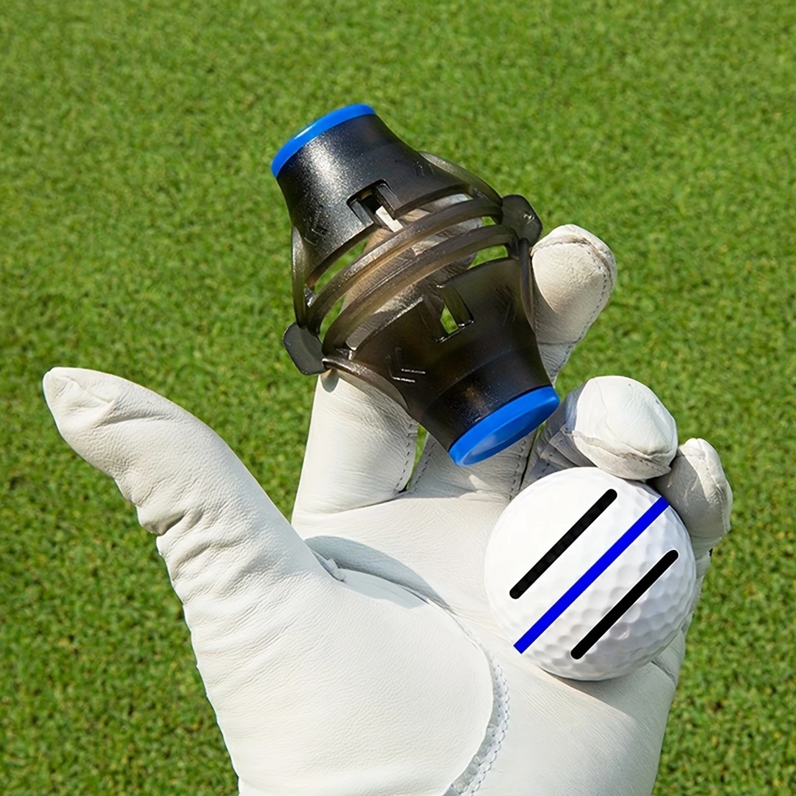 360° Golf Ball Line Marker Kit - Alignment Tool with Markers for Putter Accuracy