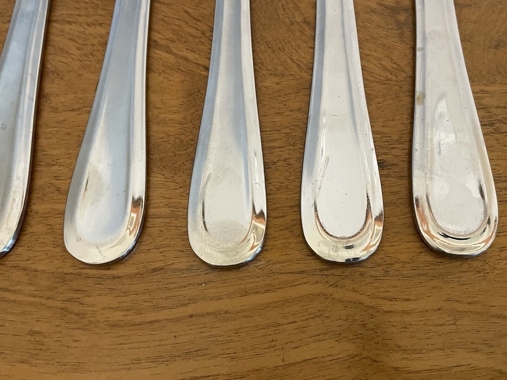 7 International Silver FORTE Stainless Modern Solid Dinner Knives 9.5"