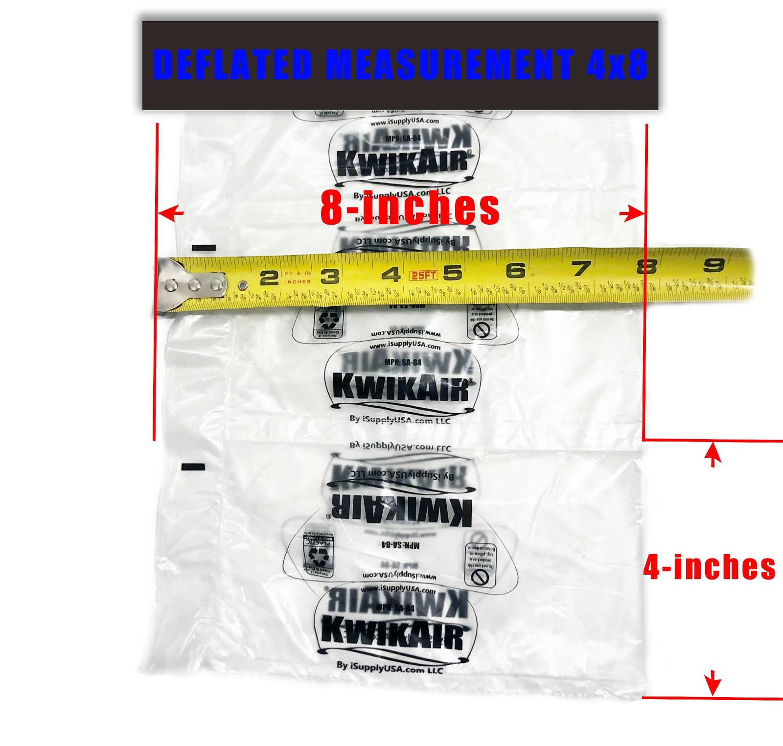 4x8 Air Pillows 175 COUNT 20 GAL Void Fill Packaging Shipping Packing Bubble