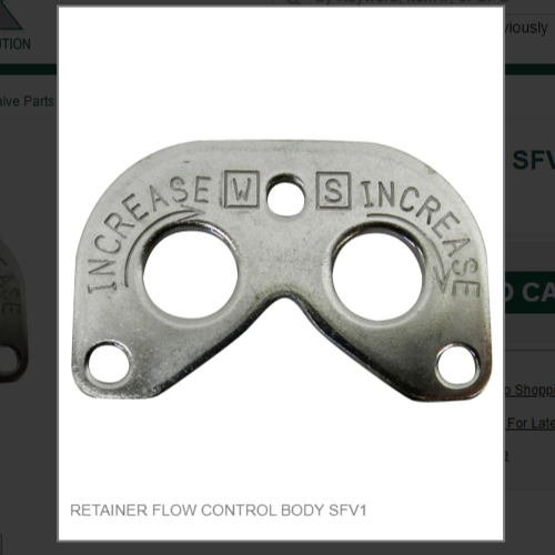 RETAINER FLOW CONTROL BODY SFV1 # 620046356