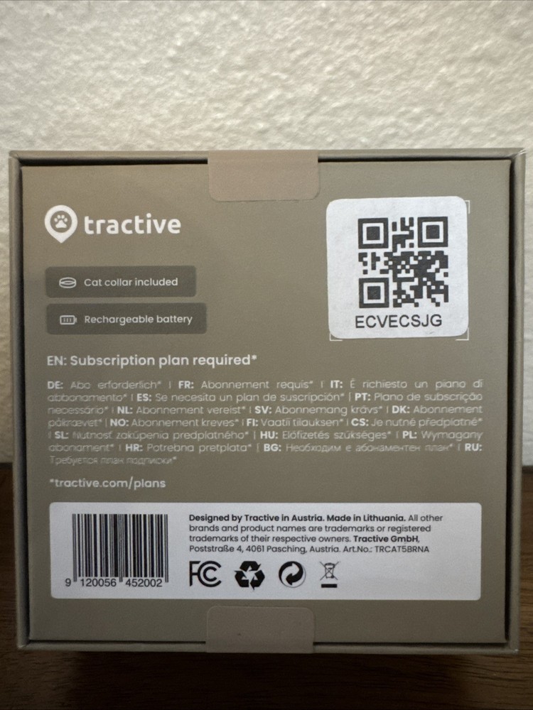 SEALED Tractive CAT mini - GPS tracker