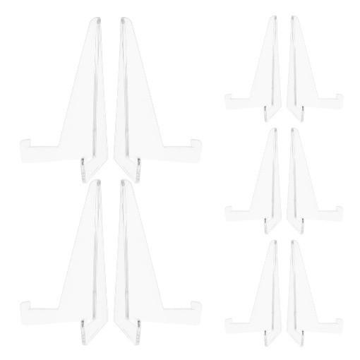 10 PCS Triangular Clear PS Display Stand Space-Saving Holder for Cards Coins New