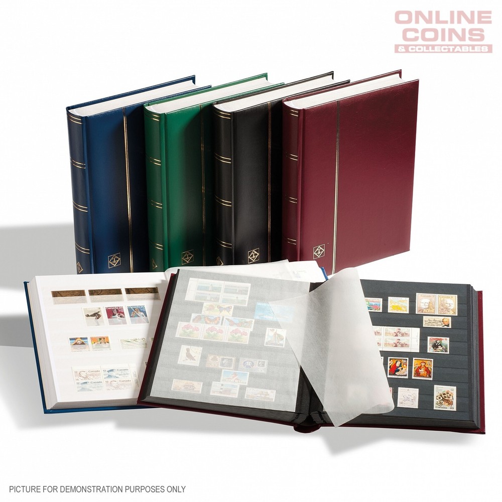 Lighthouse A4 COMFORT Stockbook 64 Page Padded Cover - BLACK