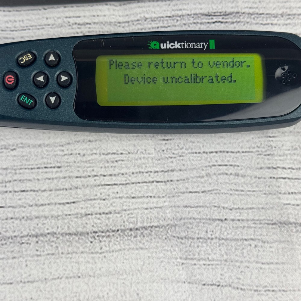 Wizcom Quicktionary English Dictionary Scanner Powers On Needs Reset