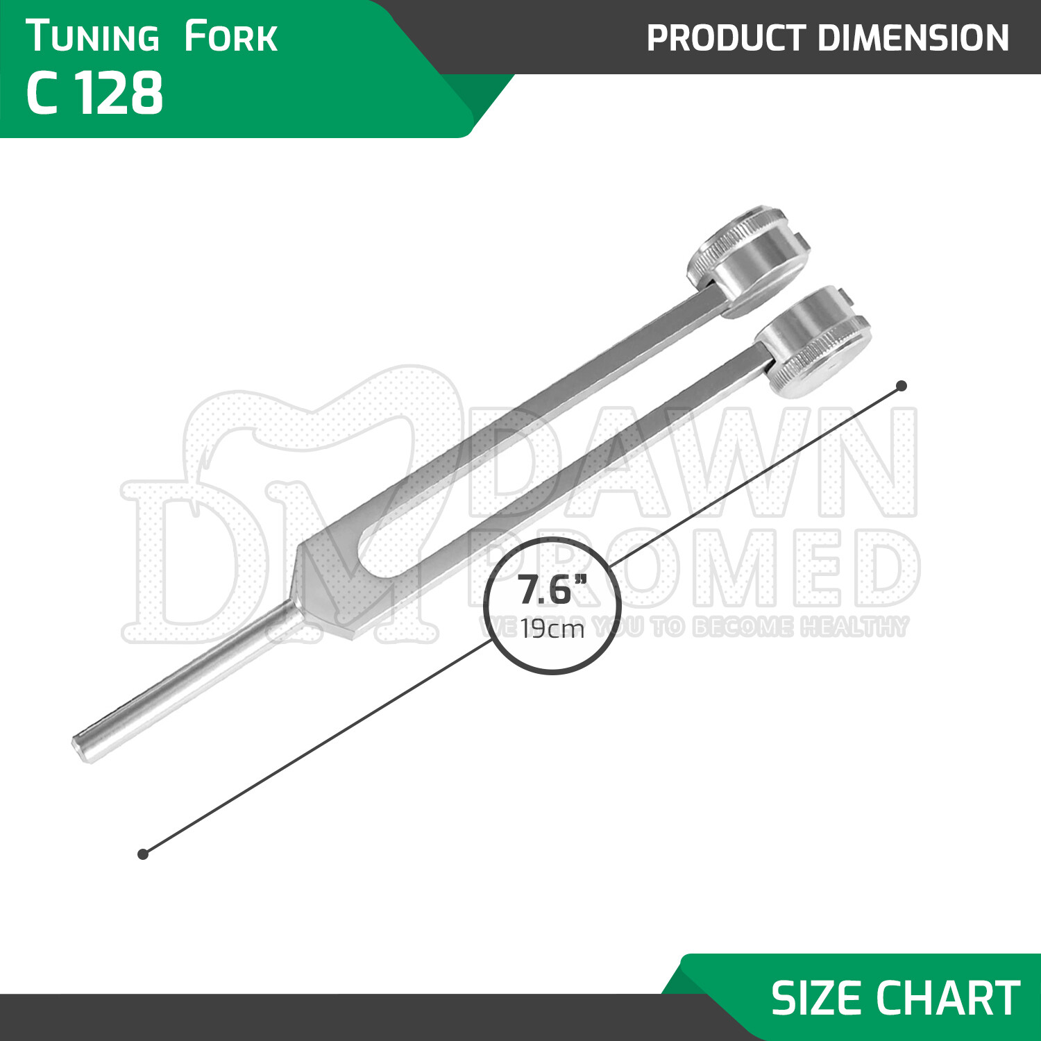Tuning Fork Set of 3 Healing Therapy Medical Surgical Diagnostic Inst German Gr