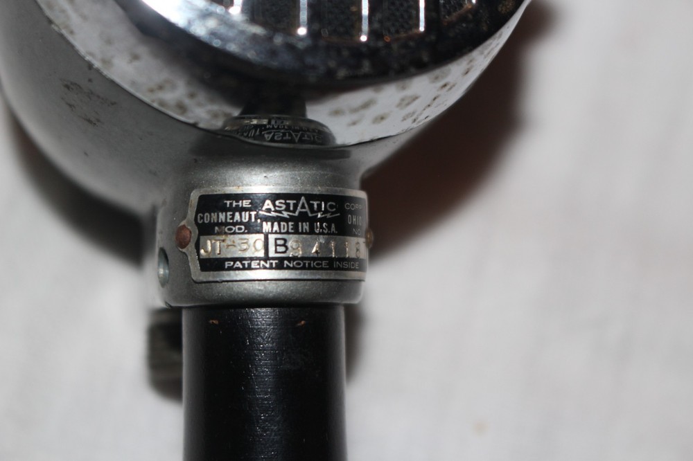 Vintage Astatic JT-30 Microphone w/ Stand - Untested