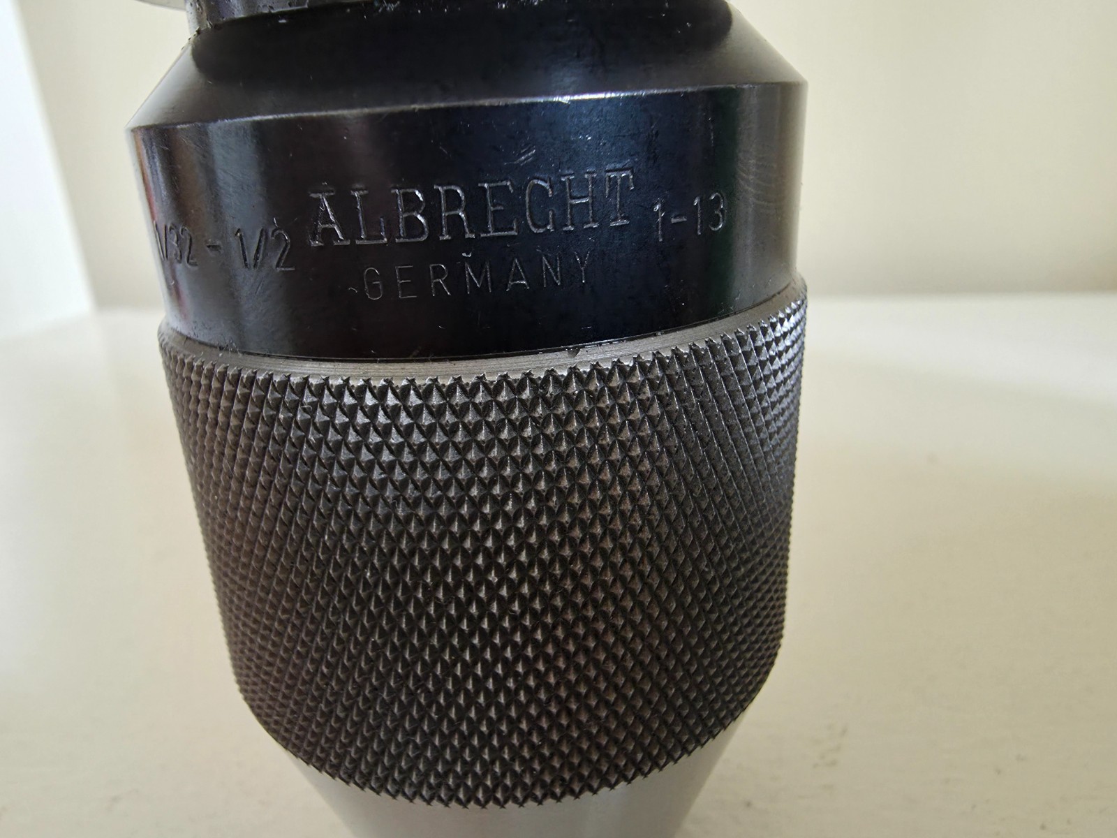 Albrecht Keyless Drill Chuck No. 73040, 1/32" - 1/2" with R8 Shank, Germany.