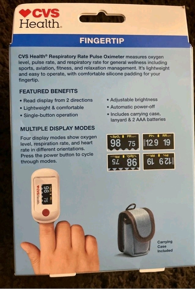 CVS Health Respiratory Pulse Oximeter