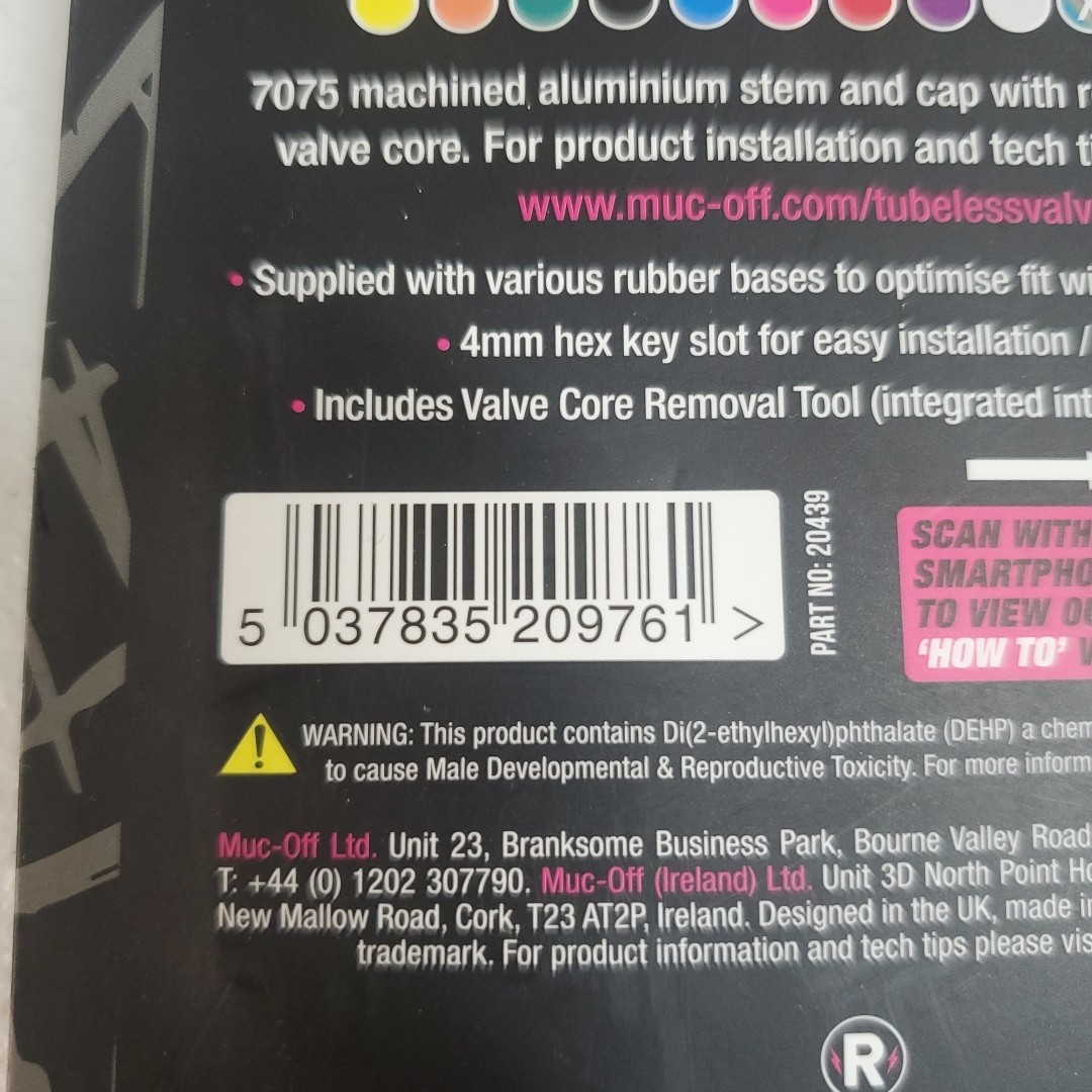 Muc-Off Tubeless Valves/60mm/Iridescent Rainbow V2 Aluminum Easy To Fit