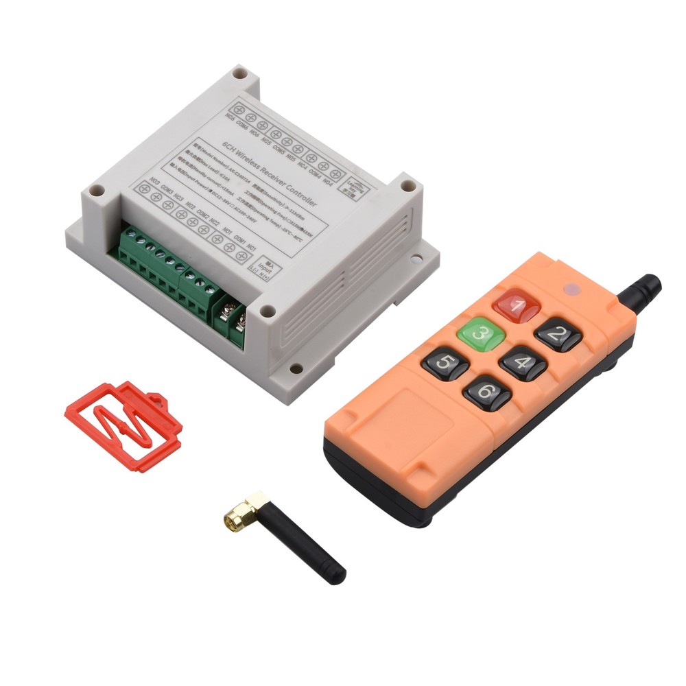 6 Channel 10A Relay Receiver Wireless Remote Control RF Switch 433mhz DC