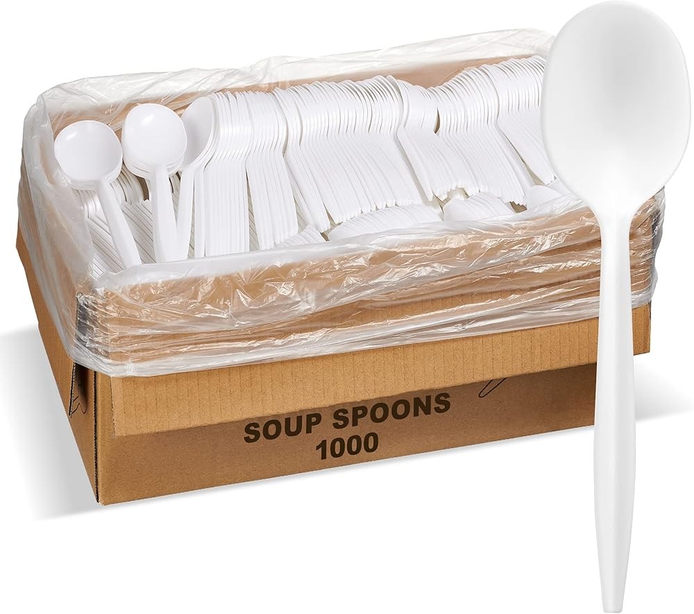 1, 000 Plastic Disposable Knives Bulk Bla Medium Weight Disposable