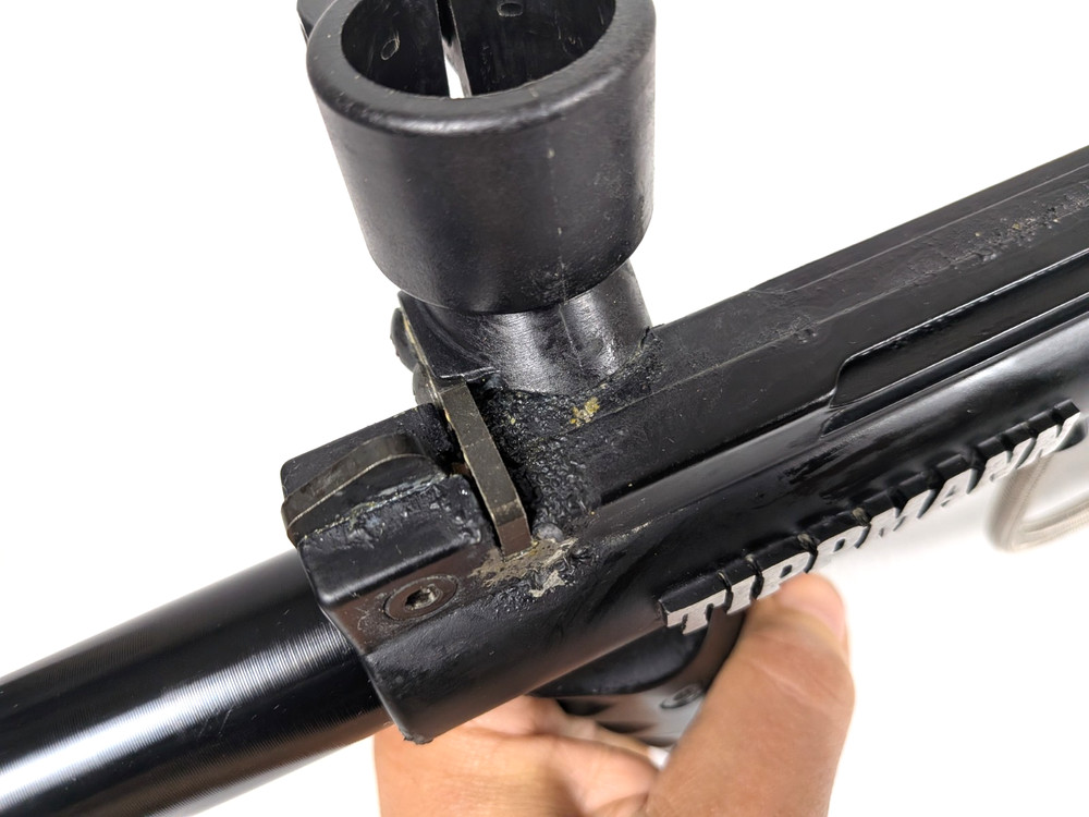 Tippmann Model 98 Custom Paintball Gun with Barrel Hopper Tanks Untested READ