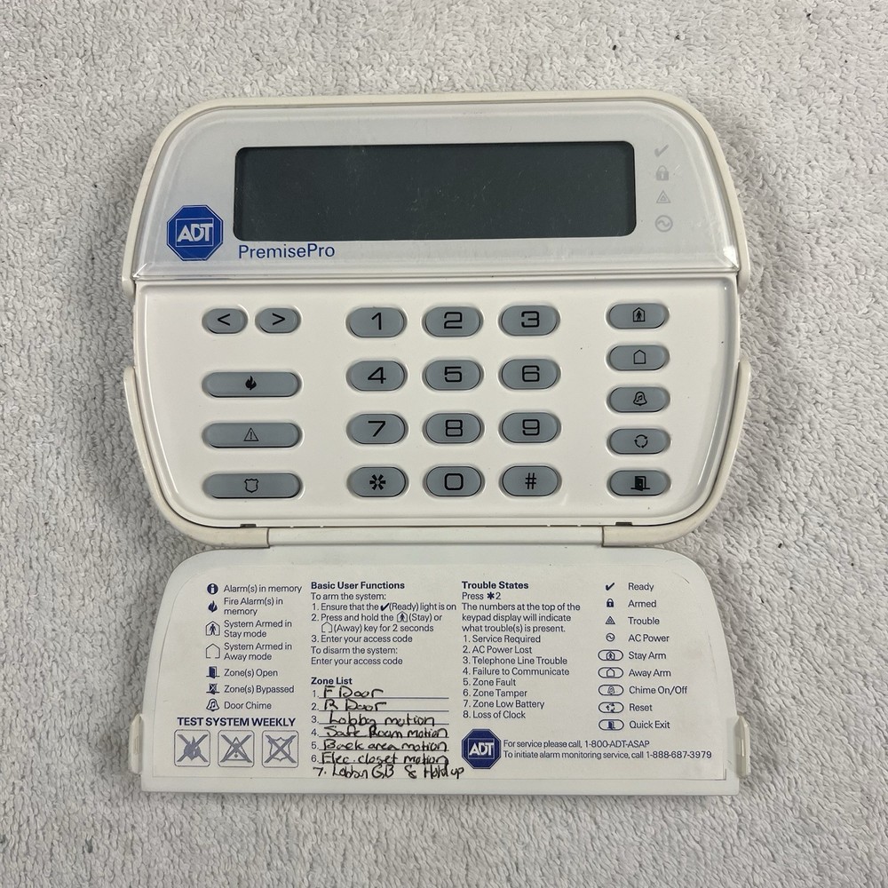 DSC ADT PremisePro Security Panel Pk5501 Keypad Alarm Panel