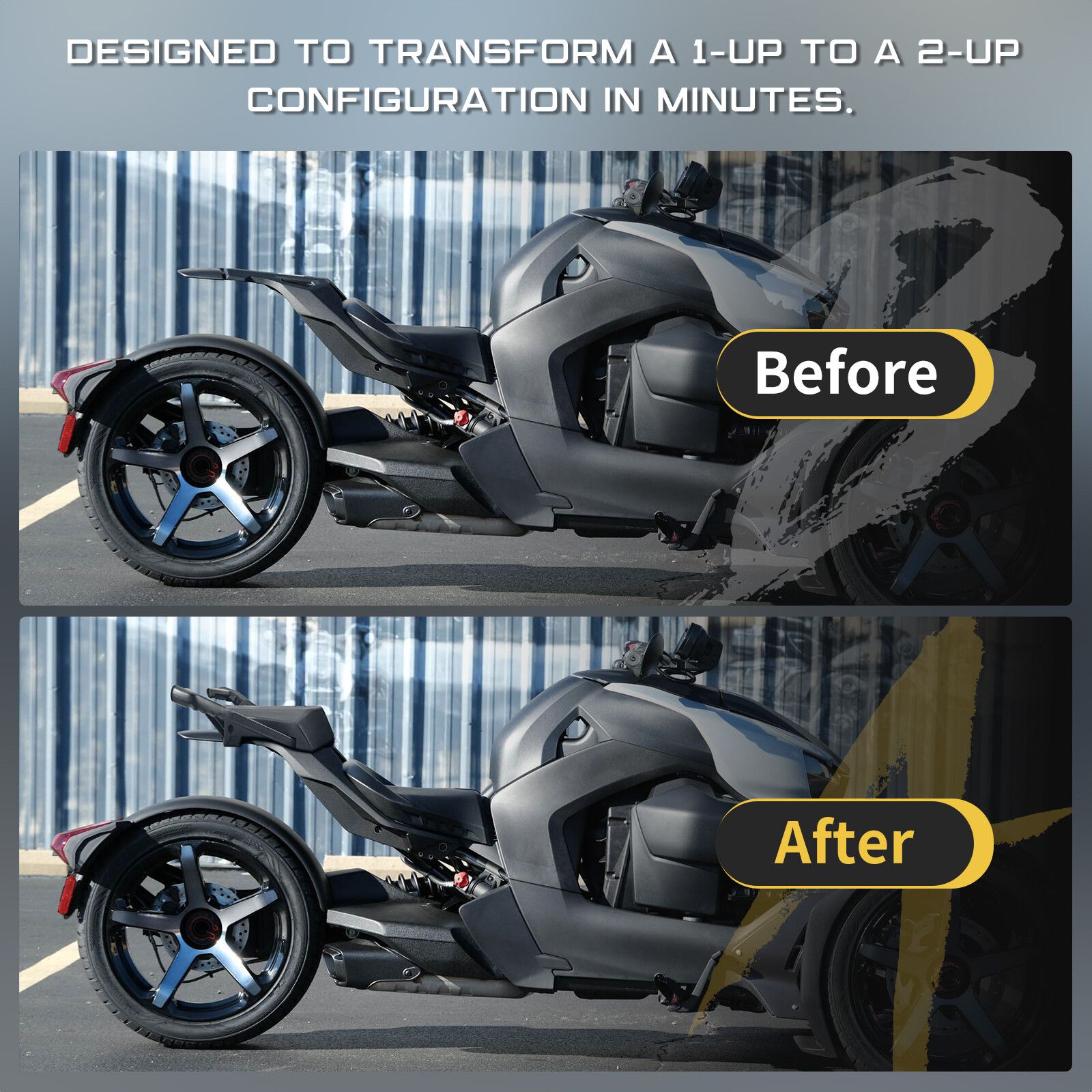 Passenger Seat For Can-Am Ryker 2019-2024 2025 (MAX Mount 219400800 Required)