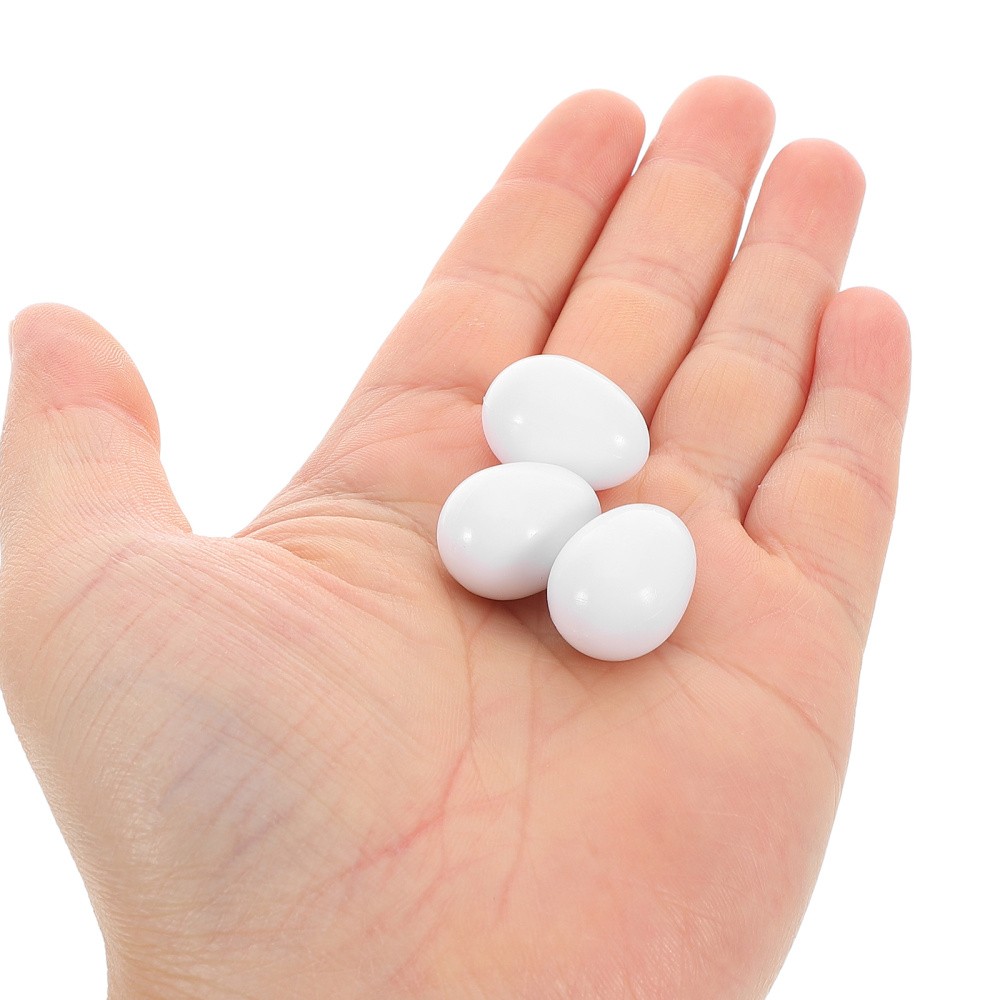 25 Pcs Simulation Pigeon Egg Artificial Props Decorative Nest Eggs