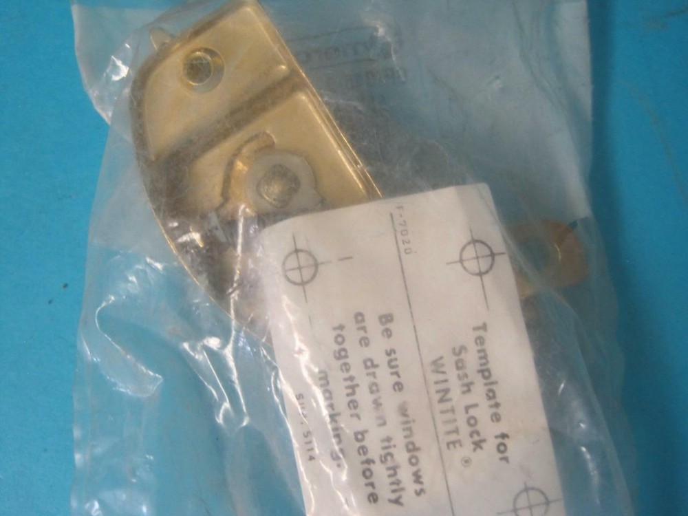 NEW Amerock Solid Brass BP7045-3 Sash / window Lock Bright BRASS finish NOS