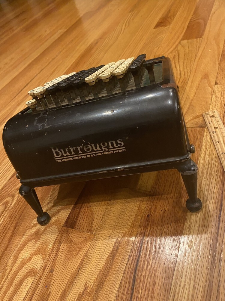 VINTAGE ANTIQUE BURROUGHS ADDING MACHINE CALCULATOR