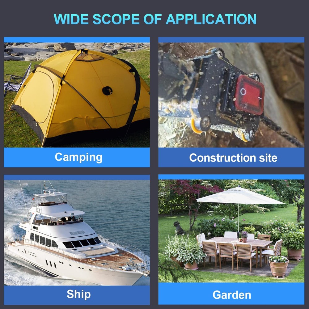 OELFFOW Waterproof On Off Toggle Switch with Red Light Rocker Button Inline C...