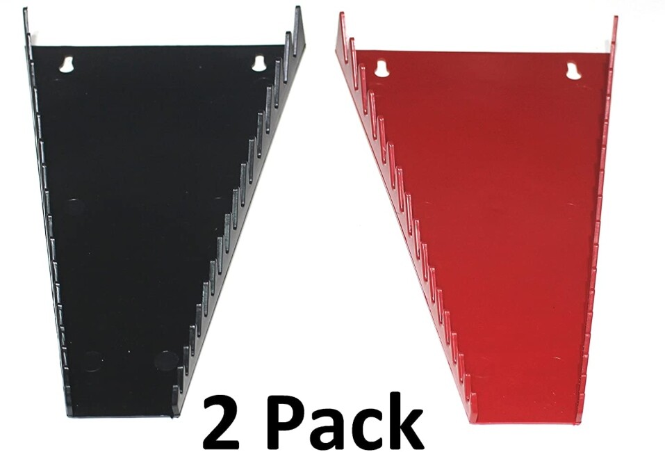 Wrench Organizer Holder 2 Pack Tool Box Storage Sockets Tray Rail Sorter Rack