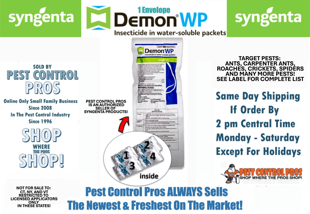 1 Demon WP Envelope  Insects Roaches Ants Pest Control Insecticide SAME DAY SHIP