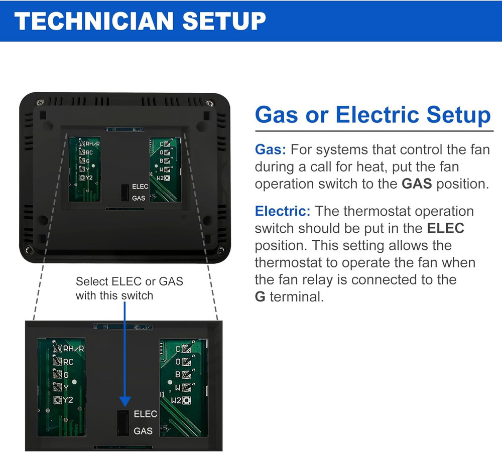 2 Pack - Digital Thermostat with Large LCD Display, Non-Programmable,