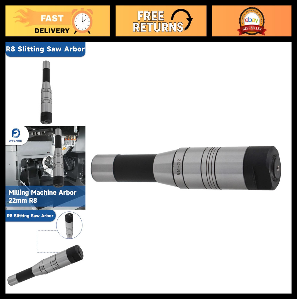 22mm R8 Slitting Saw Arbor for Milling Machine - Precision Replacement Tool