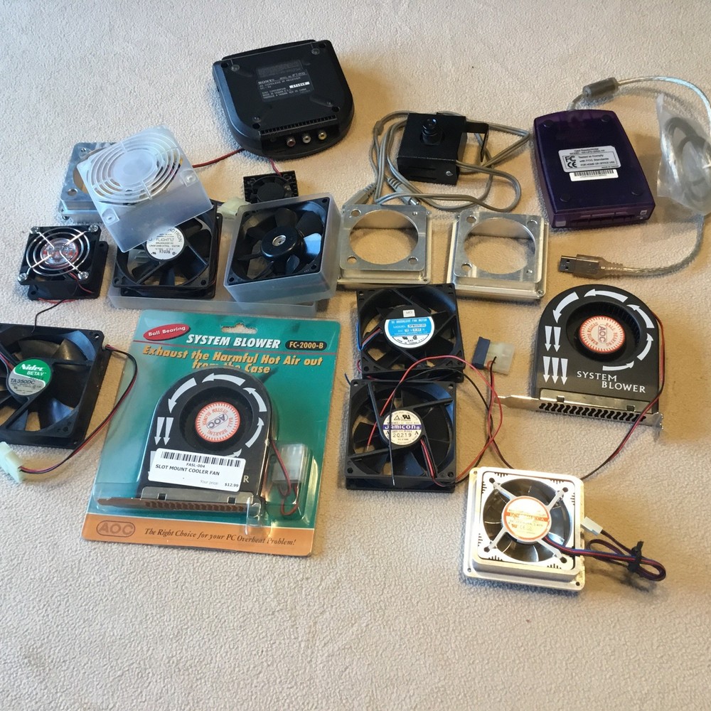 VTG PC Computer Items Fans - Card Reader - Blowers- Plus.