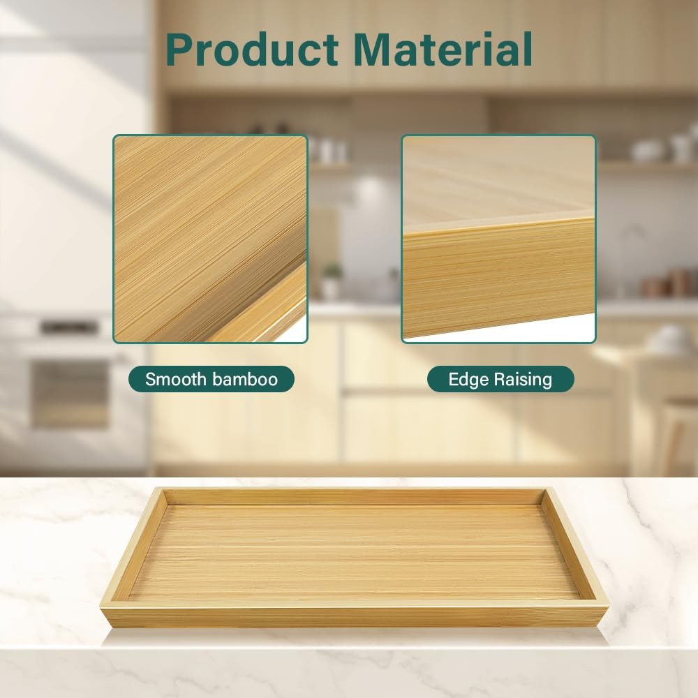 2pcs Rectangular Serving Tray for Eating Drinks Storage Snacks TV Breakfast C...