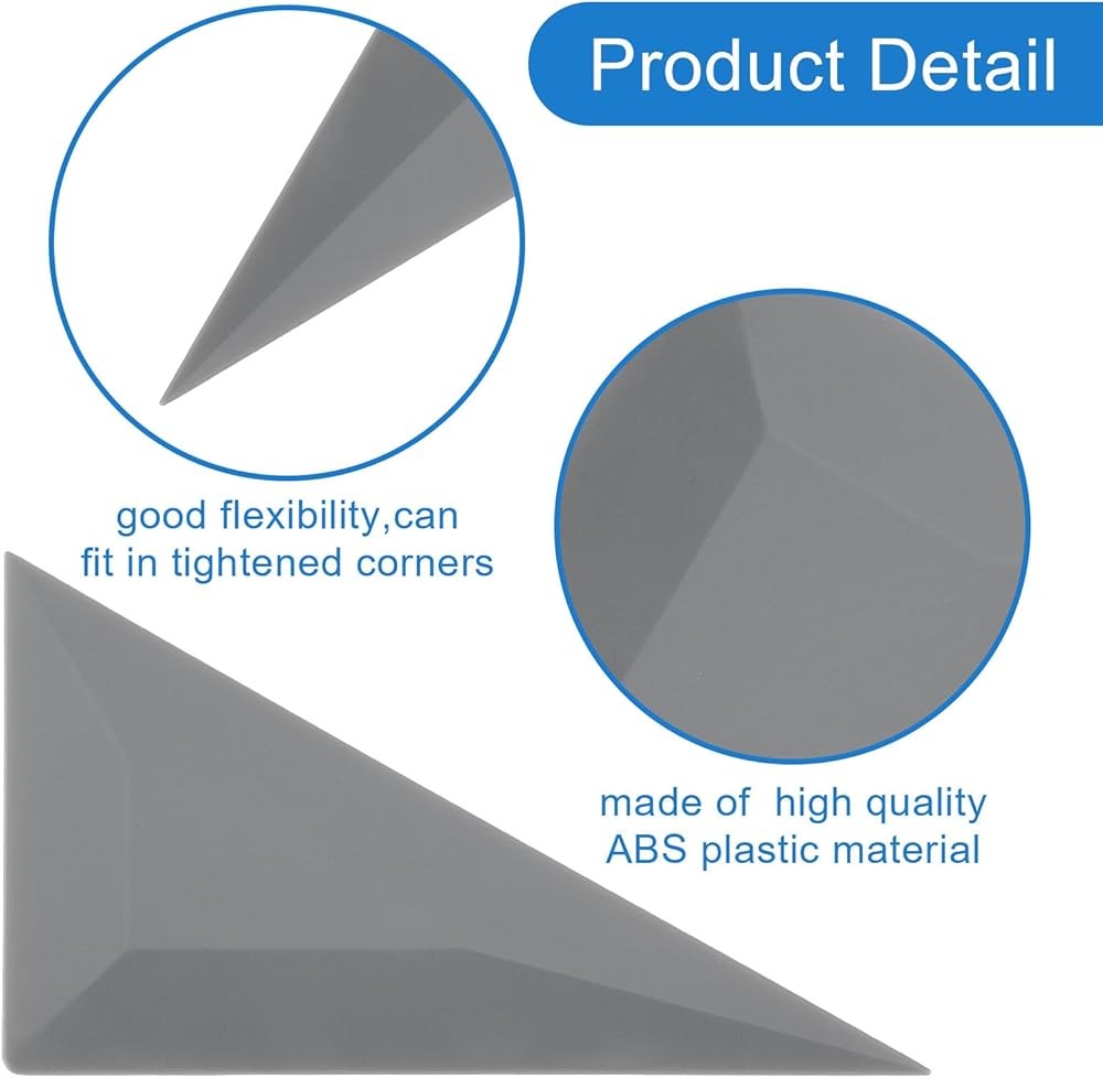 Window Tint Tool Kit - Triangle & Contour Squeees, Card Scraper, Vinyl