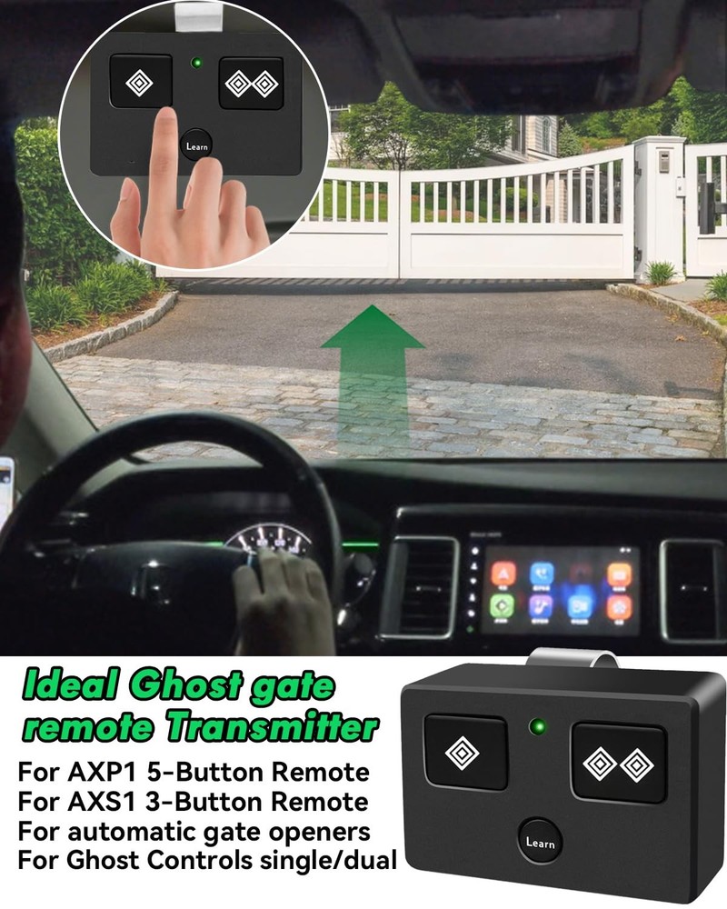 for Ghost Control, AXP1 AXS1 Ghost Gate Opener Remote Transmitter