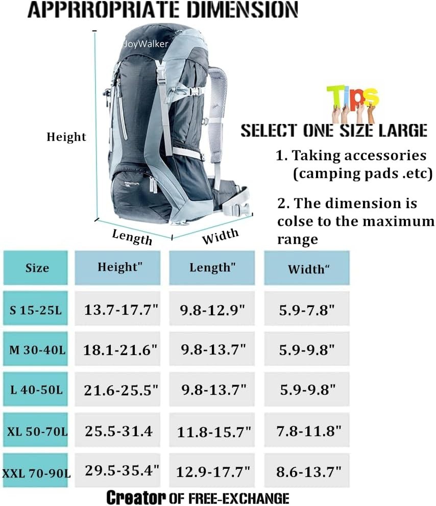 Rip-Resistant Black Waterproof Backpack Cover with Adjustable Strap - 40L