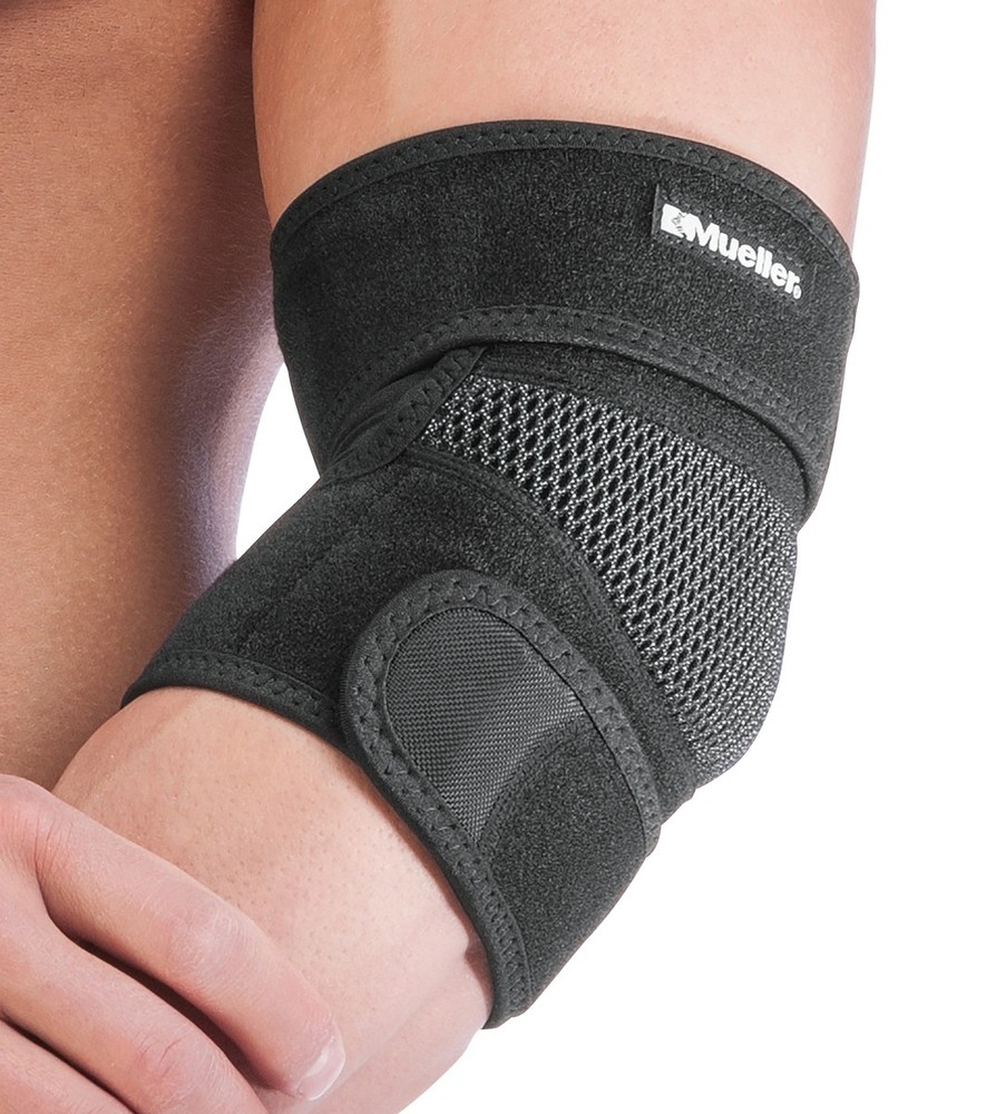 Mueller Adjustable Elbow Support Moderate support Adjustable OSFM, Slip-on Black