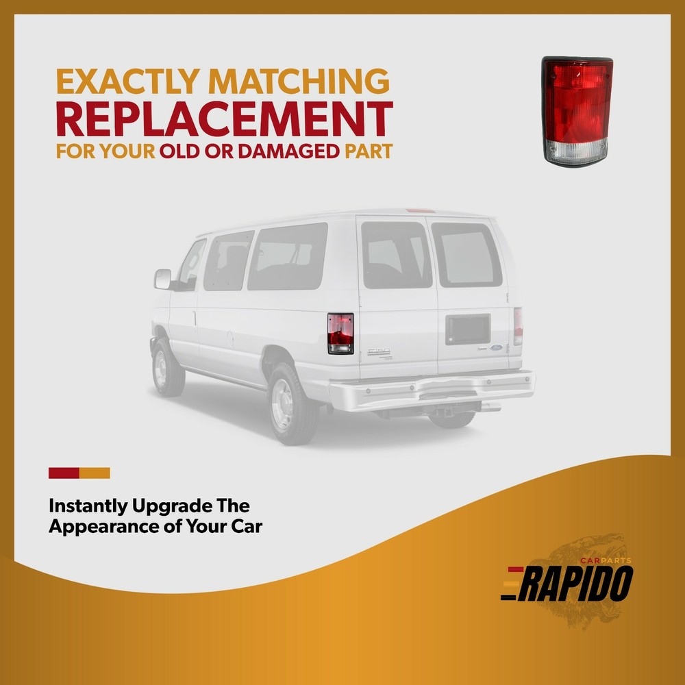 Tail Light Brake Lamp Driver Side For 1995-2014 Ford E-150 E-250 E-350 Econoline