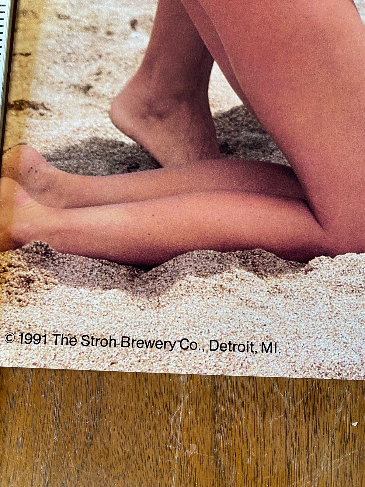 Old Milwaukee Beer Swedish Bikini Team Vintage Poster Sign Double Sided NOS!