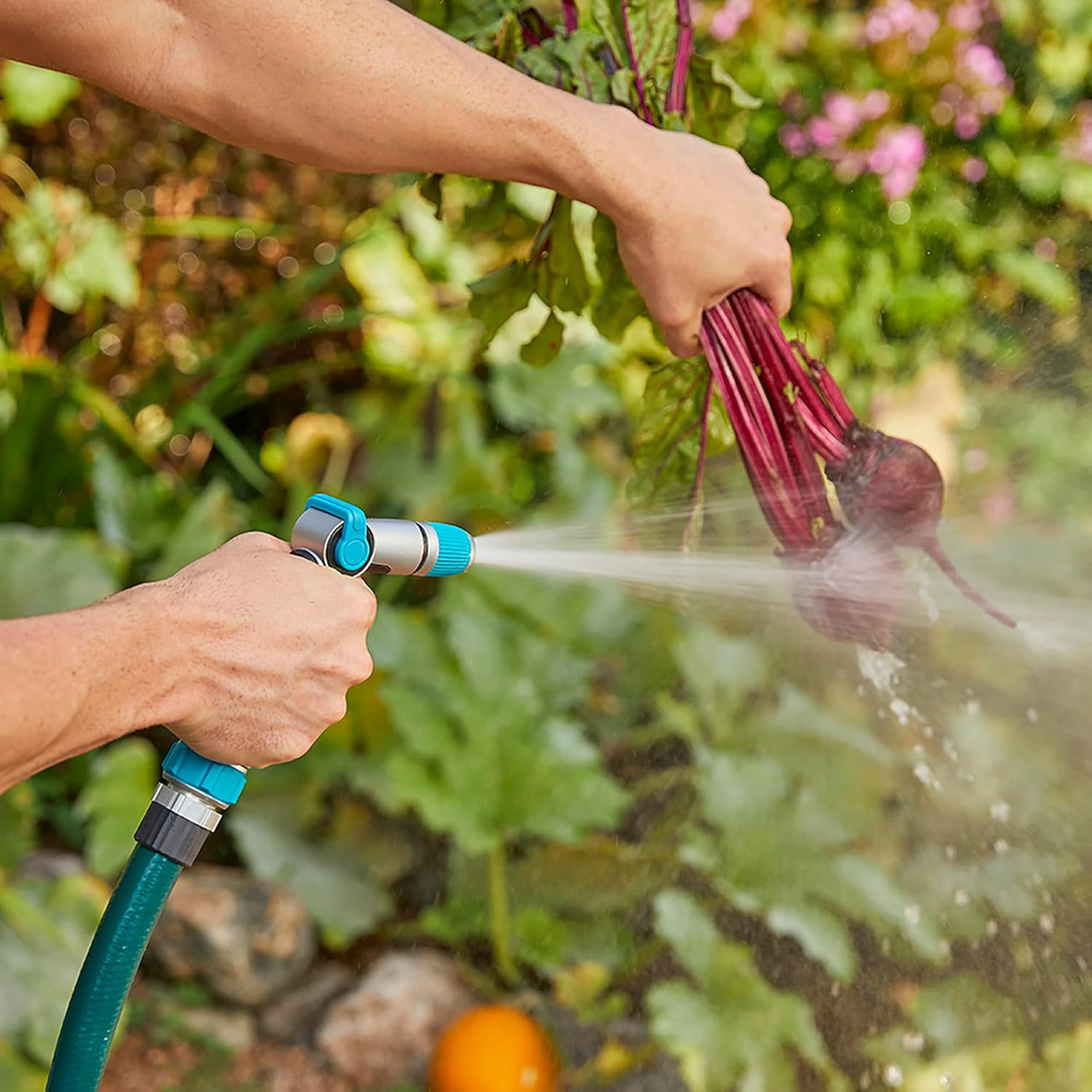 Medium Duty Thumb Control Garden Hose Nozzle with Adjustable Spray Pattern, Wate
