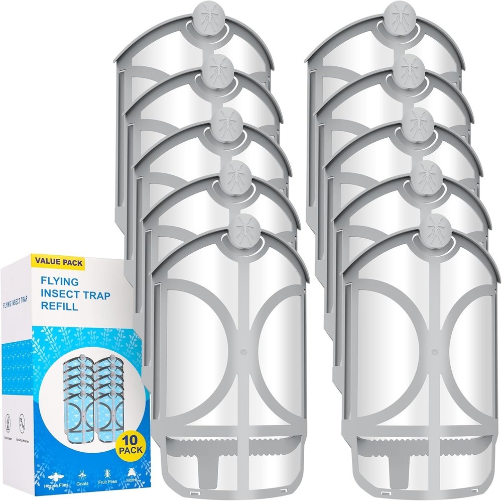 10 Pack Flying Trap Refills Compatible with zzevo Flying Insect Trap Refill,